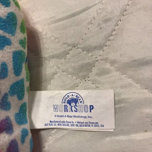 BUILD A BEAR WORKSHOP SMALLFRYS REVERSIBLE RAINBOW BEAR HEART PLUSH - Picture 3 of 3